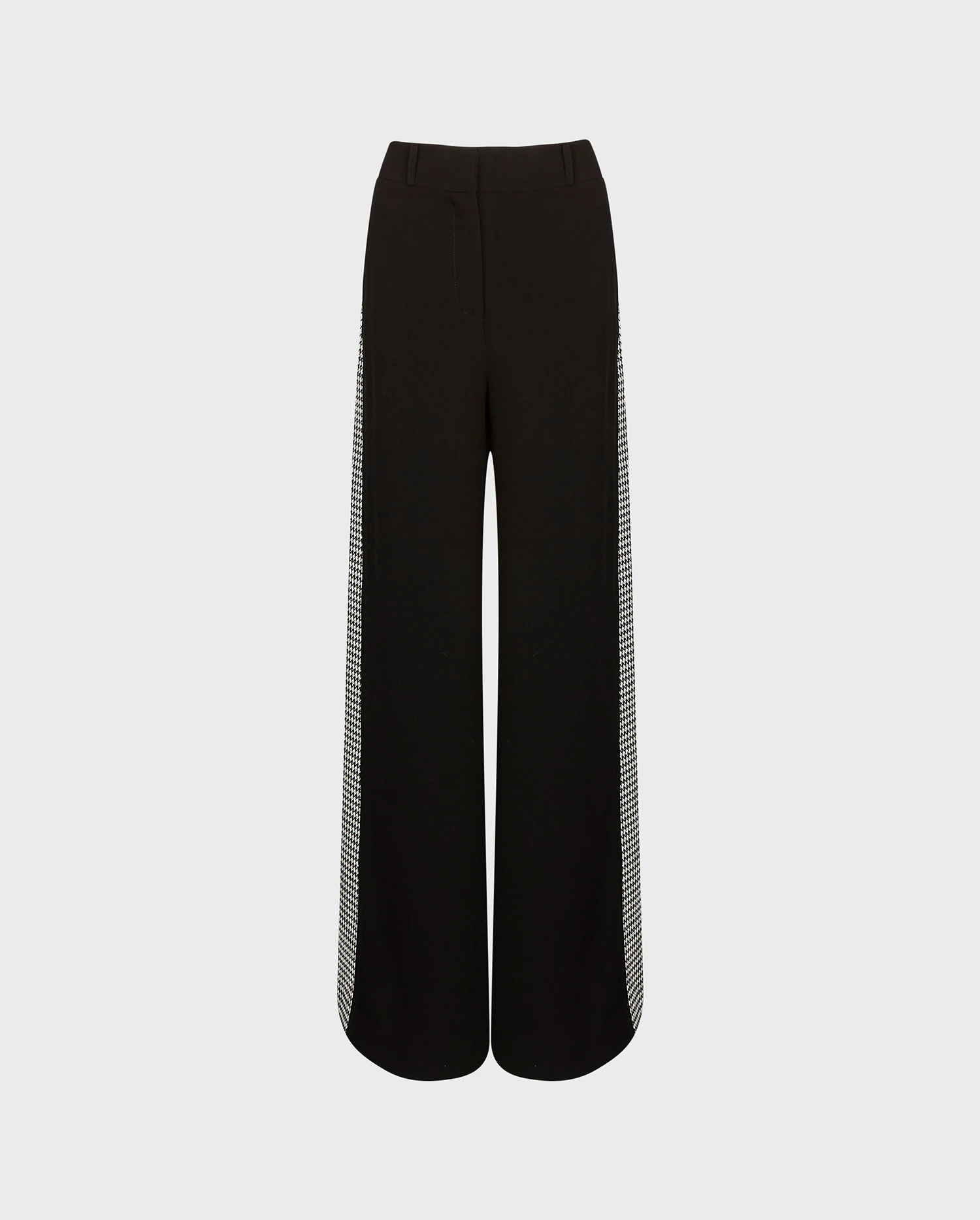 Discover the ADELINE Black High Waist Wide-Leg Pant