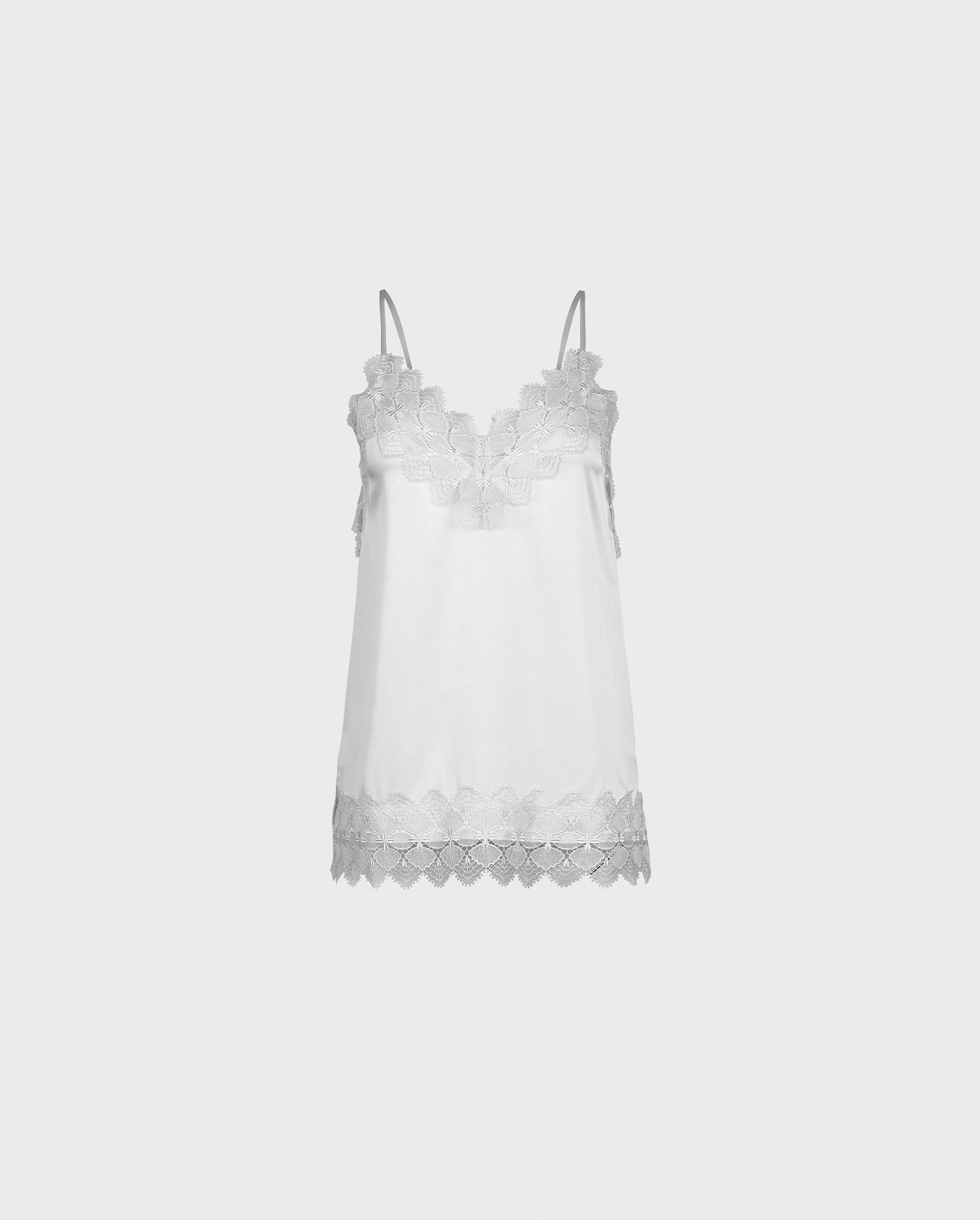 Discover the AGAVE Silk Camisole With Lace Appliqué Trims from ANNE FONTAINE