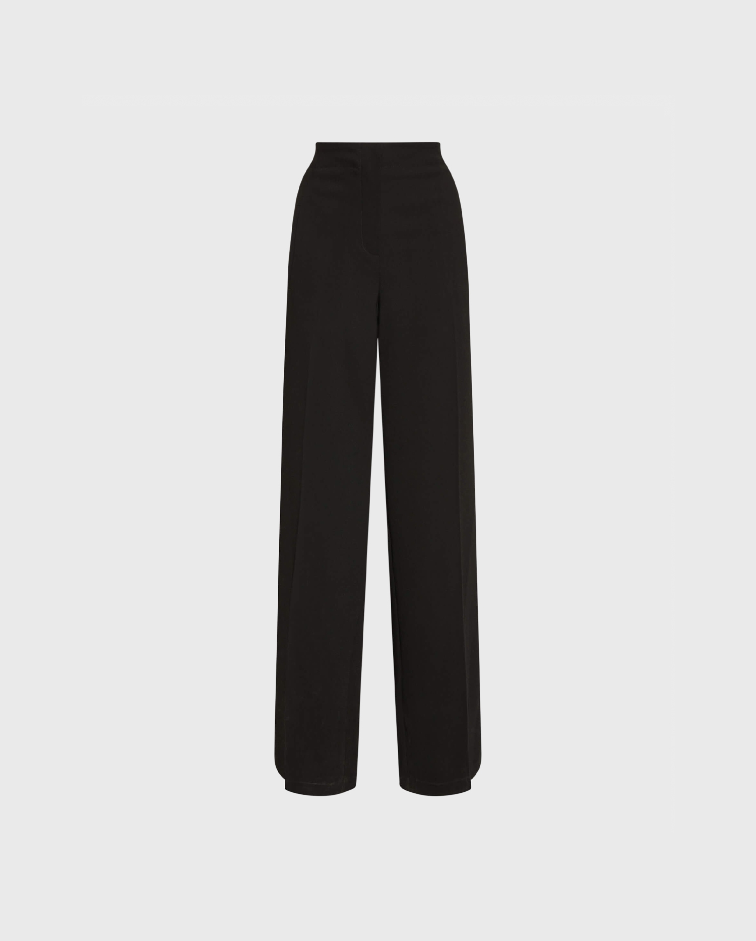 Discover The ARGAN Black Maxi Trousers in Fluid Crepe
