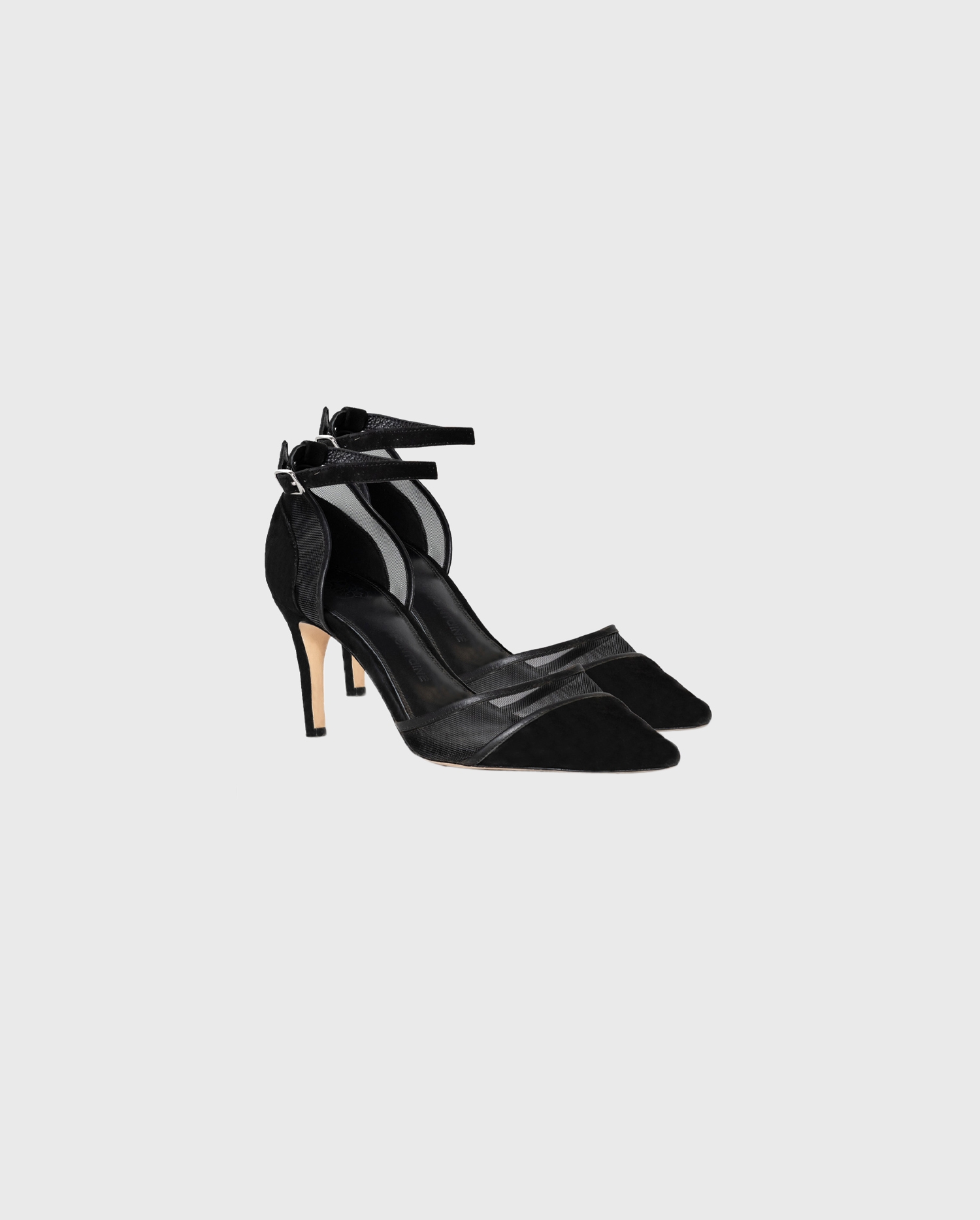 Discover the GISELLA ORSAY Black Pump With Suede and Mesh Details