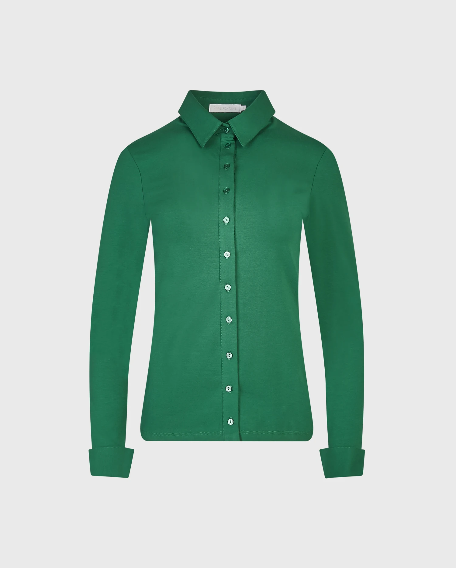 Discover the NUAGE Green Long Sleeve Collared Shirt With Cufflinks
