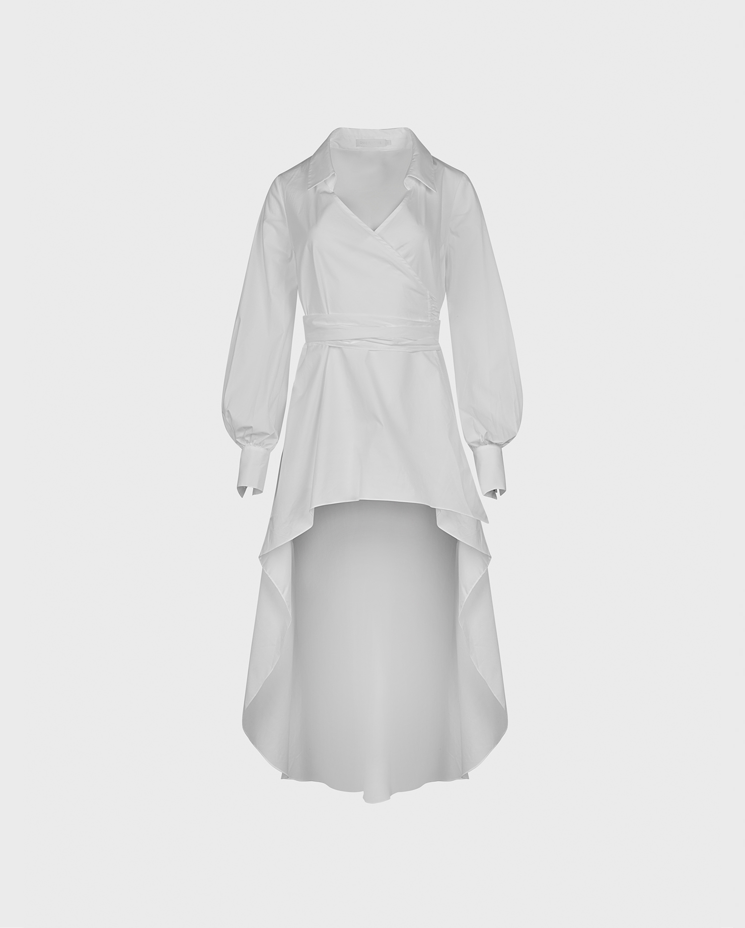 Discover the PANISSE white wrap shirt with high-lo hem from ANNE FONTAINE