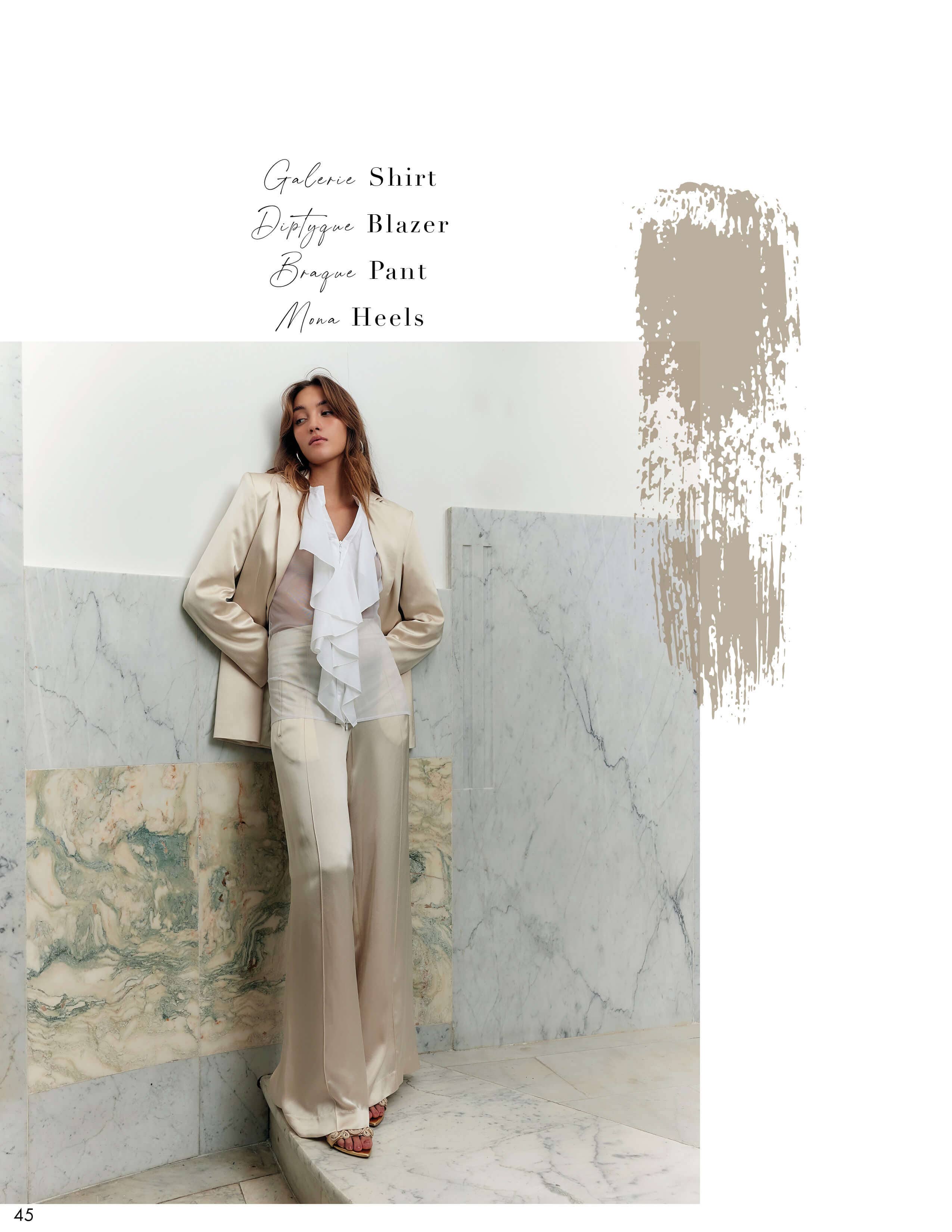 The new Anne Fontaine Spring-Summer 2023 collection is a celebration of artistry and craftsmanship. Strength and beauty, are rendered through opulent prints, colors, and styles that transport you toward a vision of the future light.