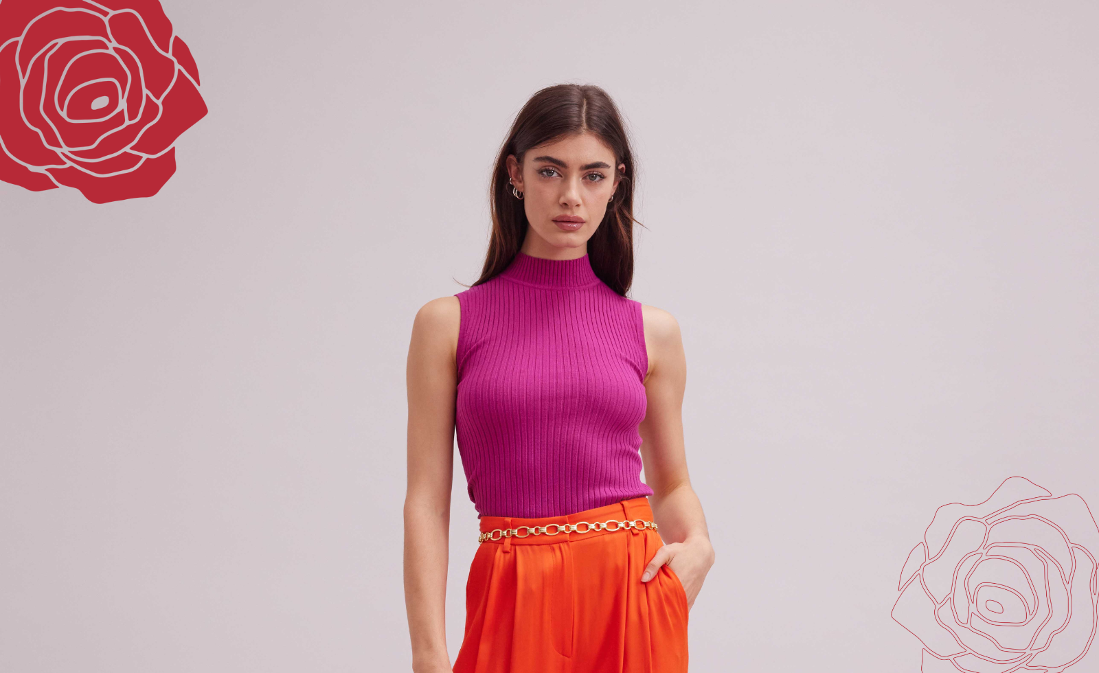 Discover the SOLO fuschia top from designer ANNE FONTAINE