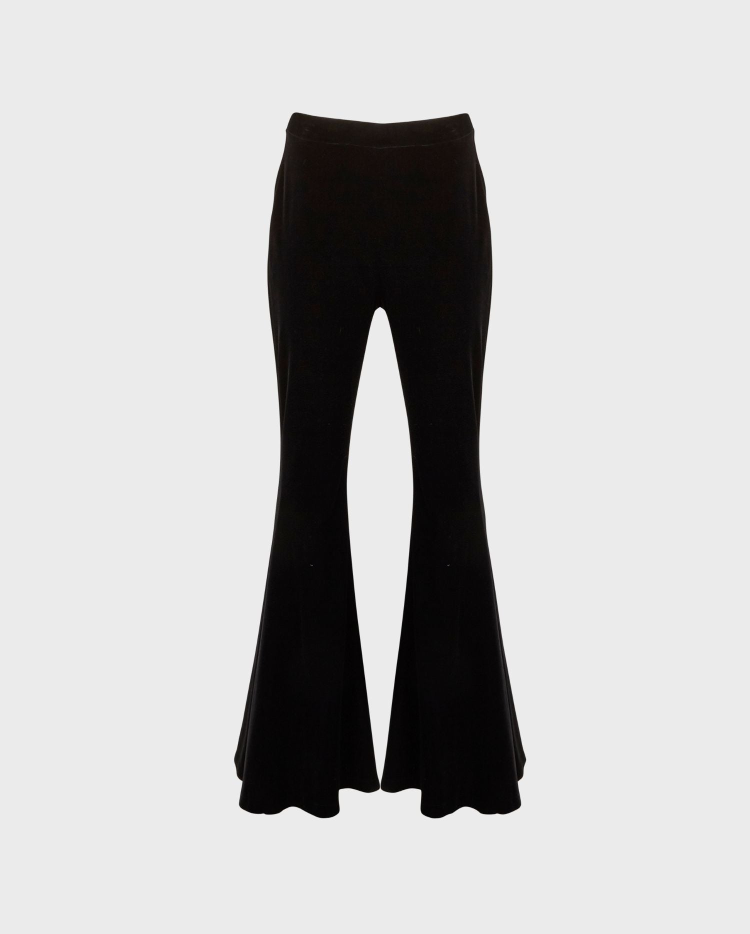 Discover the VIC black high-waisted velvet flare pant with ANNE FONTAINE