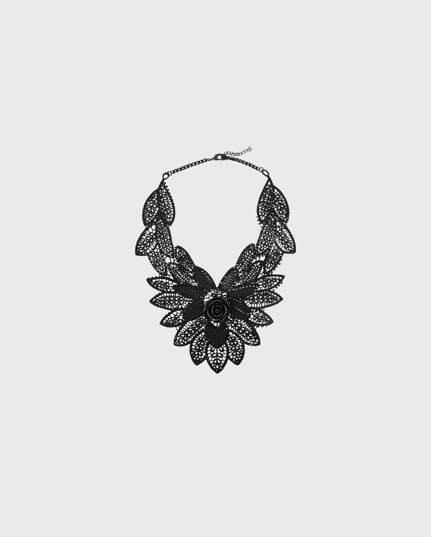 Discover the BALLAD Black crochet lace floral collar necklace from ANNE FONTAINE