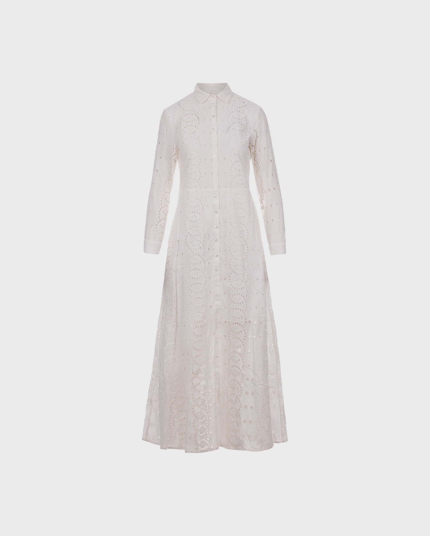 Discover the CASCAIS Eyelet embroidered shirt style dress from ANNE FONTAINE