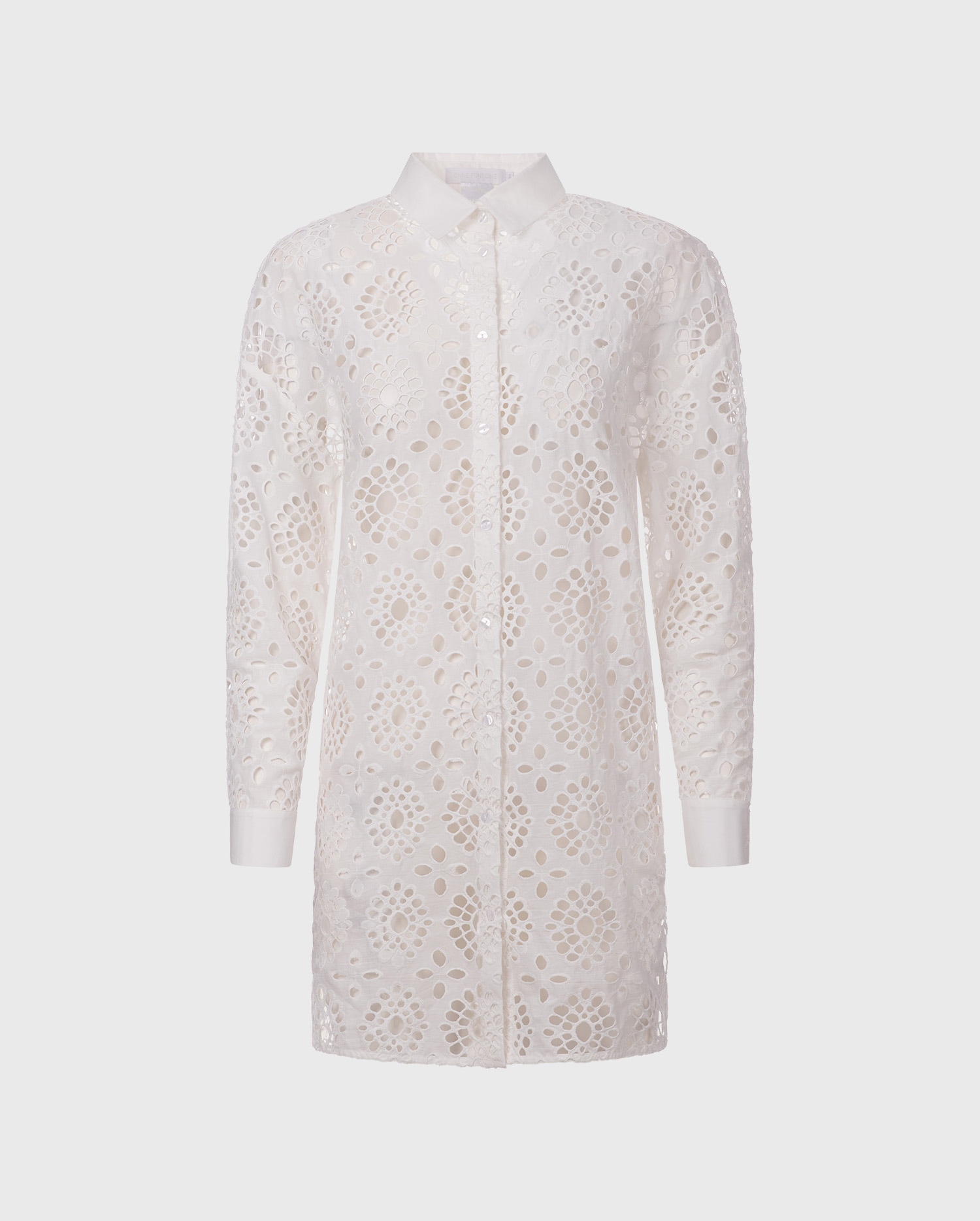 Discover the CASILDE Unlined Embroidered Eyelet Shirt from ANNE FONTAINE