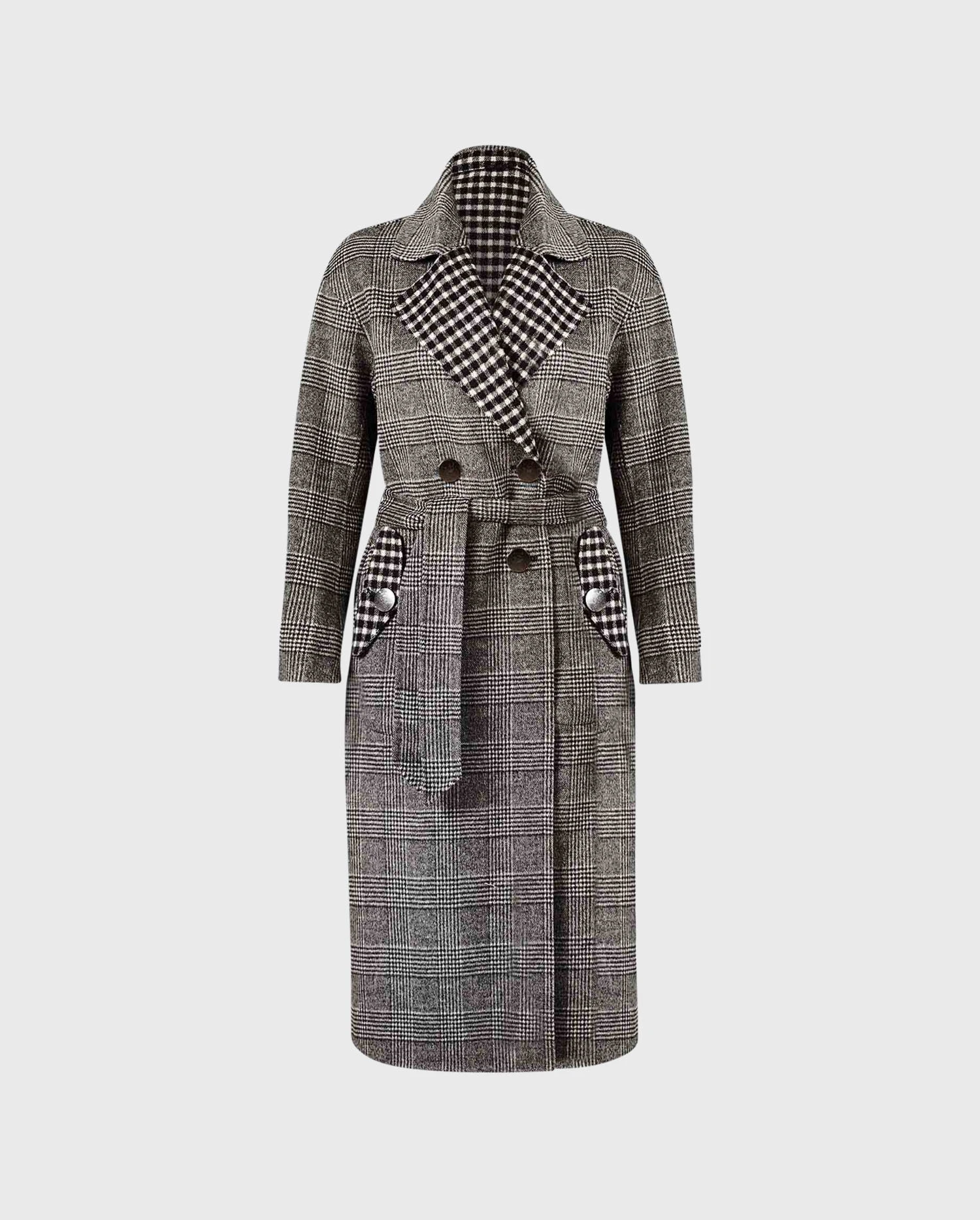 Discover the FELICIE Knee-Length Reversible Patterned Coat