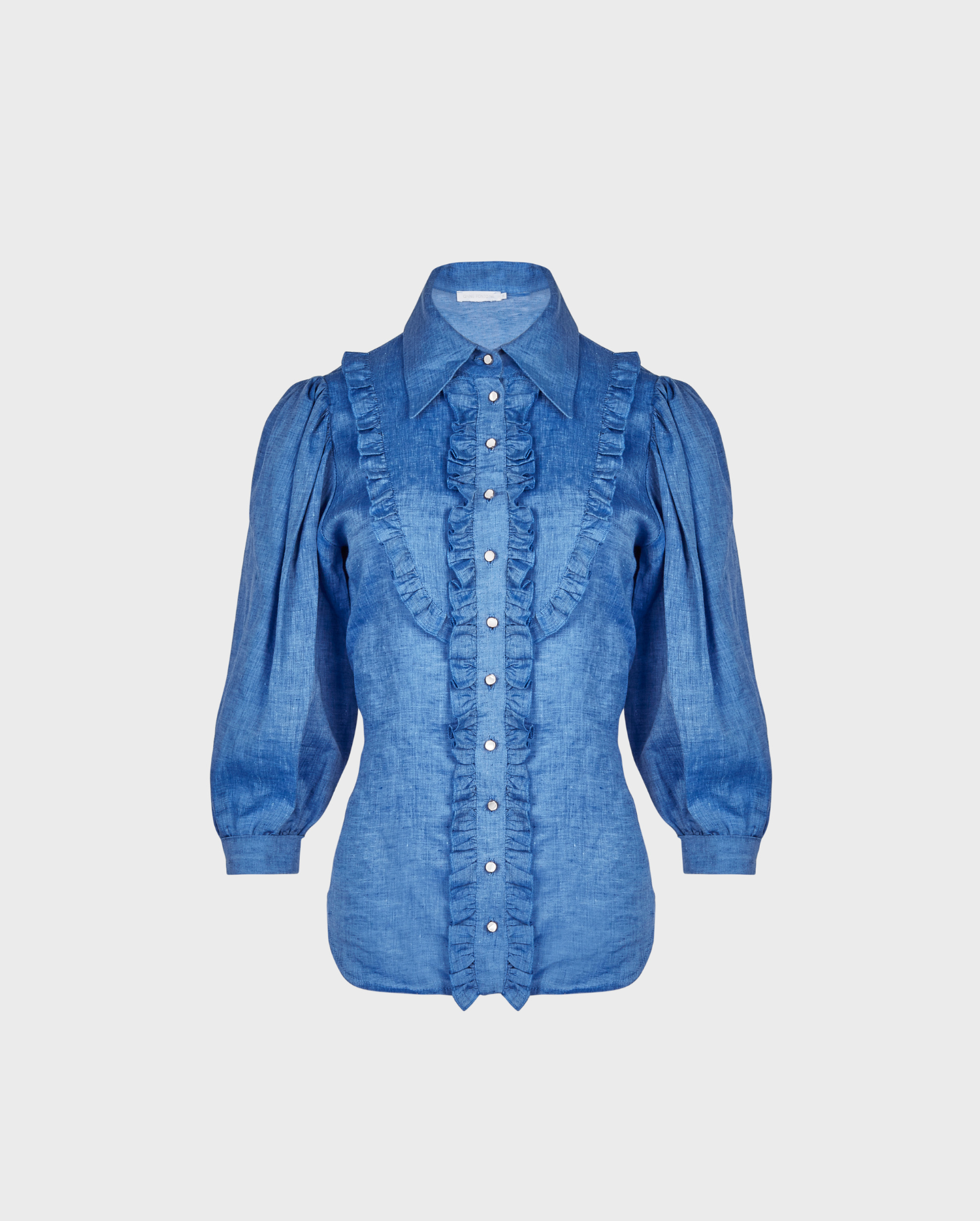 Discover the OLIVER blue denim shirt from the 2023 Spring collection from ANNE FONTAINE