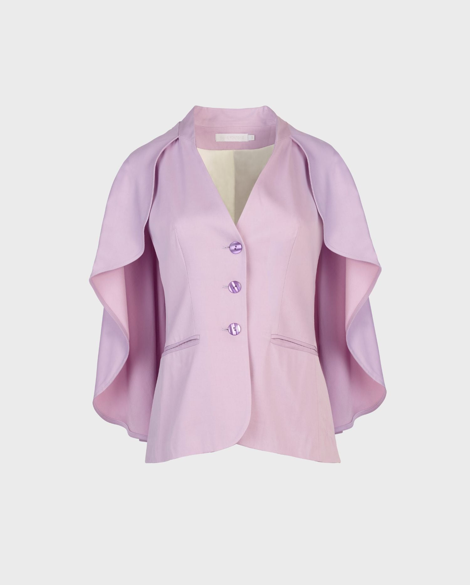 Discover the KYLIANE Purple Sleeveless Crepe Jacket With Cape from ANNE FONTAINE