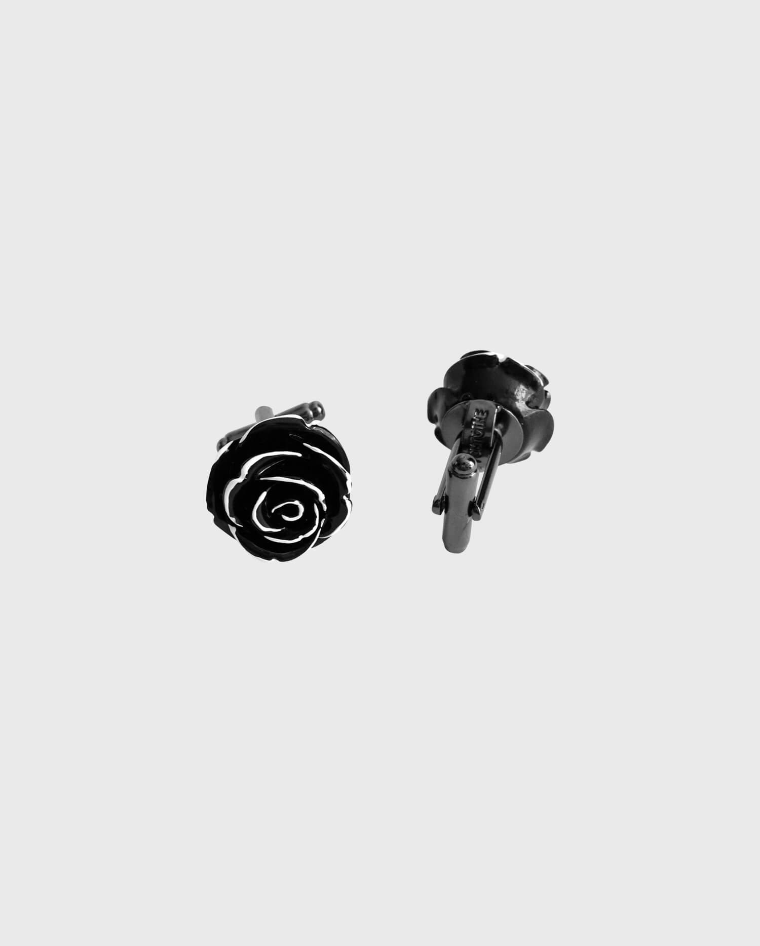 Discover the LOLA Resin Black Flower Cufflinks from ANNE FONTAINE