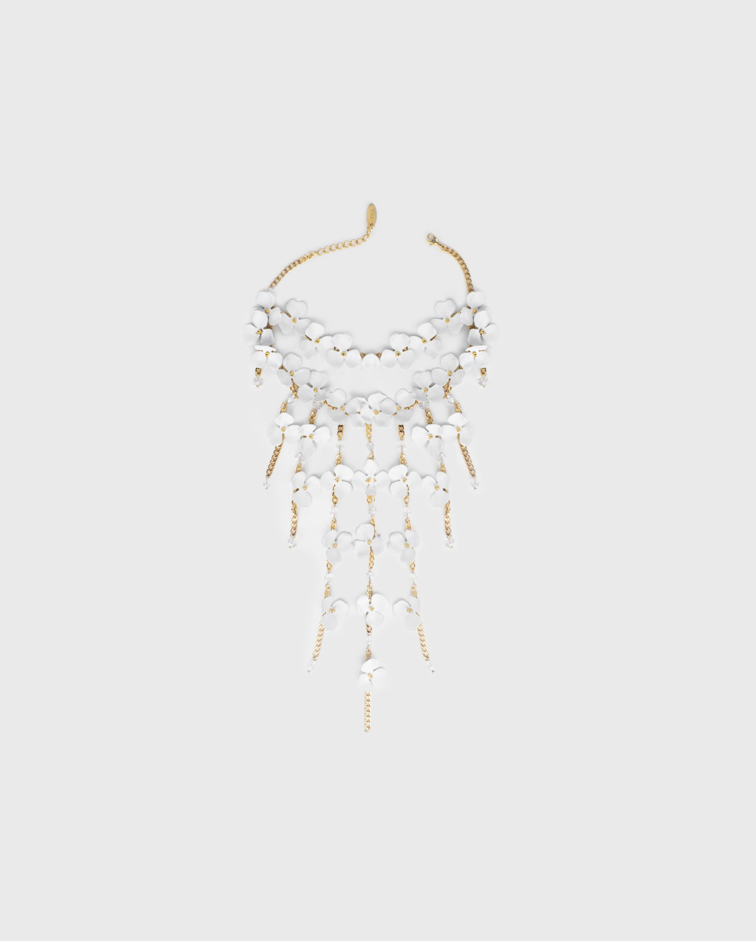 Discover the PERLAYA long white and gold flower necklace  from ANNE FONTAINE