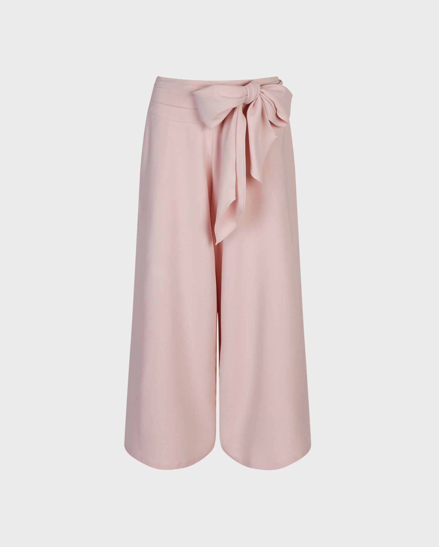 Discover the ROSERAIE Pink Wide Leg Cropped Pant With Tie Belt from ANNE FONTAINE