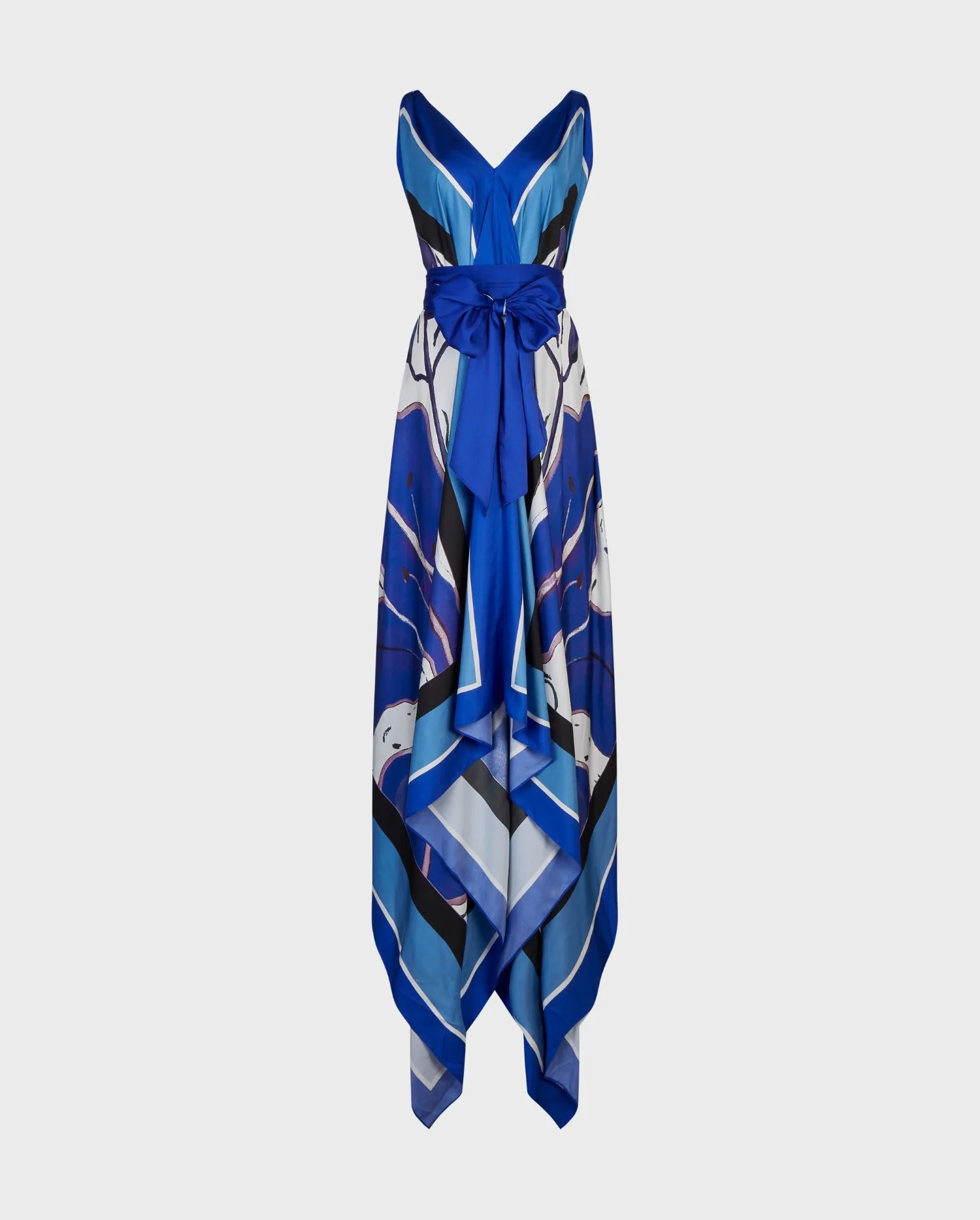 Discover the SIGNAC blue floral handkerchief maxi dress from ANNE FONTAINE