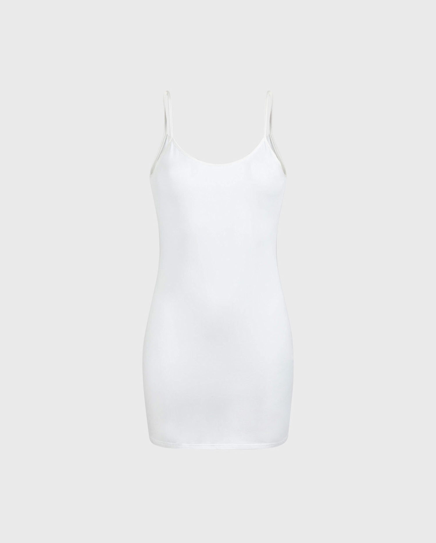 Discover the SINDY Thin White Strap Long Camisole Dress