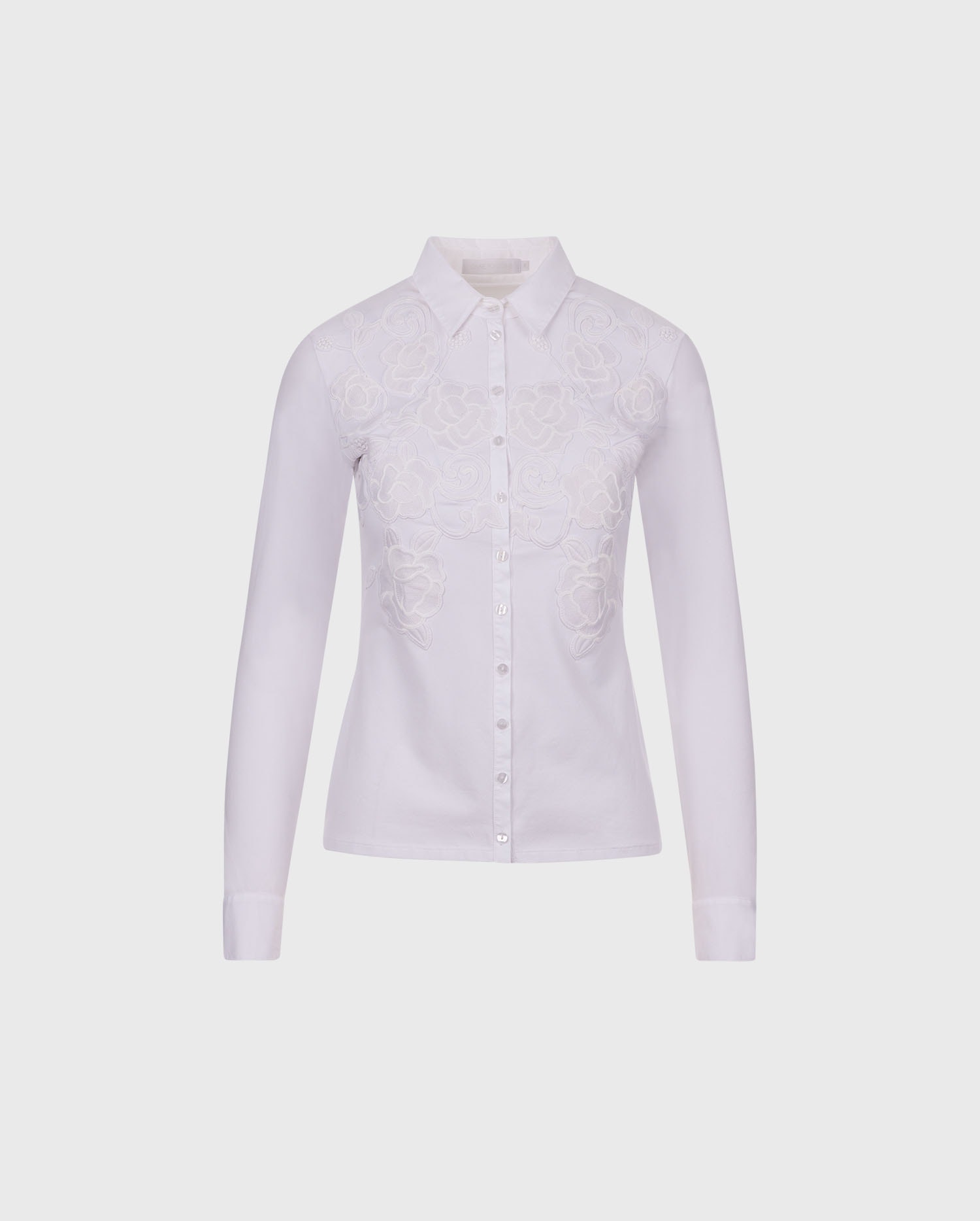 Discover the VIANEY long sleeve floral poplin shirt from ANNE FONTAINE