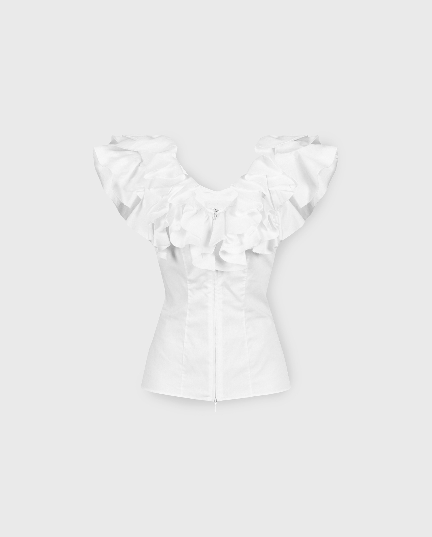 Discover the VIMERA Structured Top With Layered Flounce Ruffles from ANNE FONTAINE