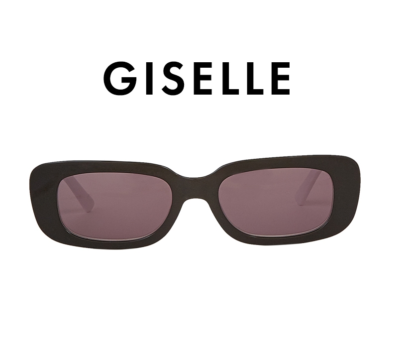 Discover the GISELLE Black and White Retro Frame Sunglasses from ANNE FONTAINE