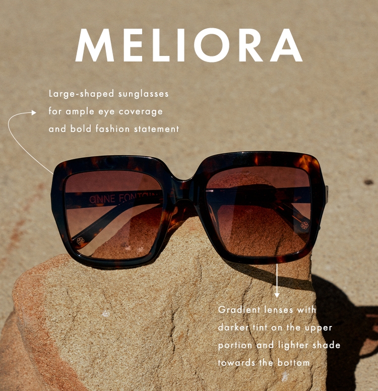 Discover the MELIORA Brown Tortoise Large Frame Shape Sunglasses from designer ANNE FONTAINE