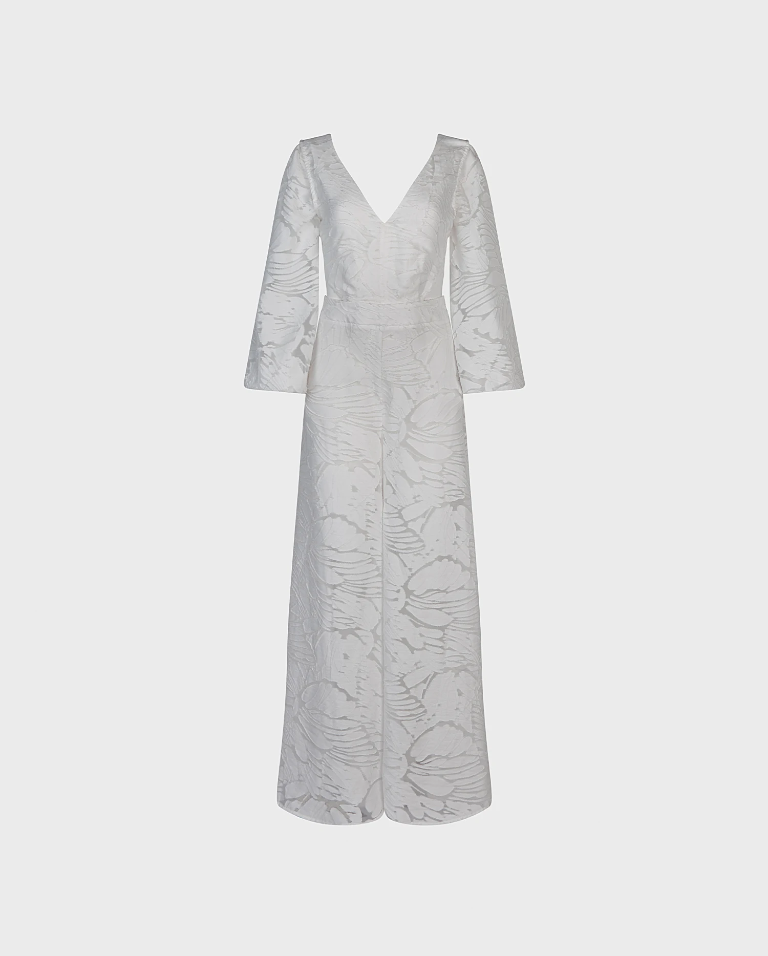 Discover the Anthemis White Versatile V-Neck Jumpsuit With Detachable Shoulders And Top from designer ANNE FONTAINE