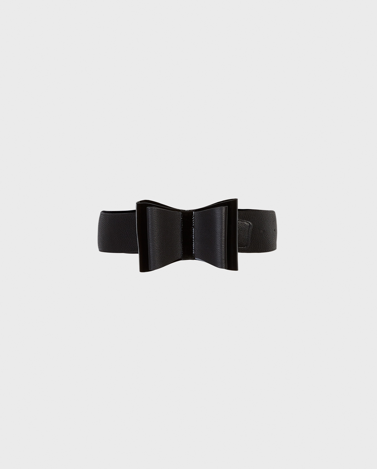 Discover the BEAUTY Black Large Belt With Double Bow Detail