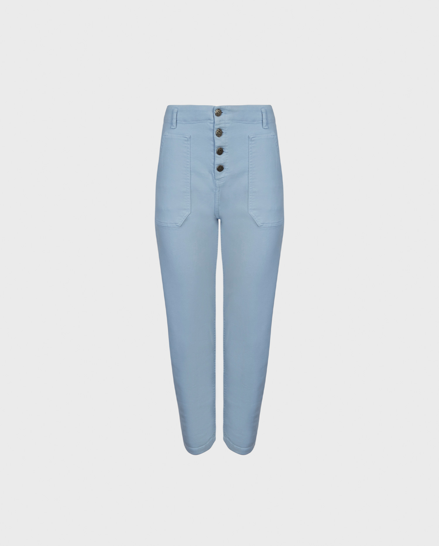 Discover the INTRIGUE Blue Straight Leg Cropped Pant from ANNE FONTAINE