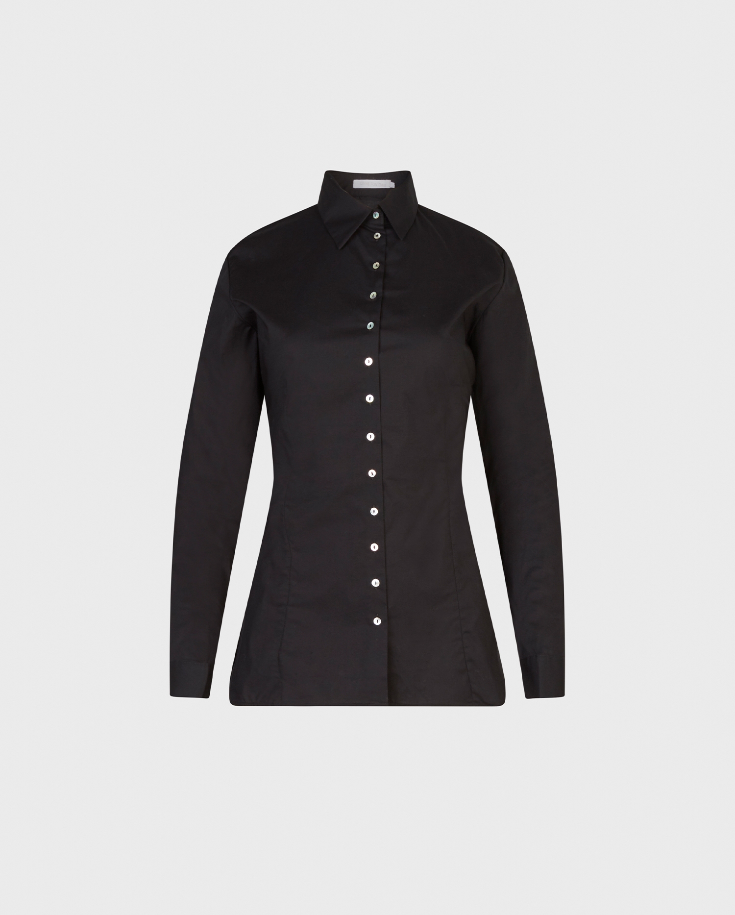 Discover the LARRYTON Black Long Sleeve Poplin Shirt from ANNE FONTAINE