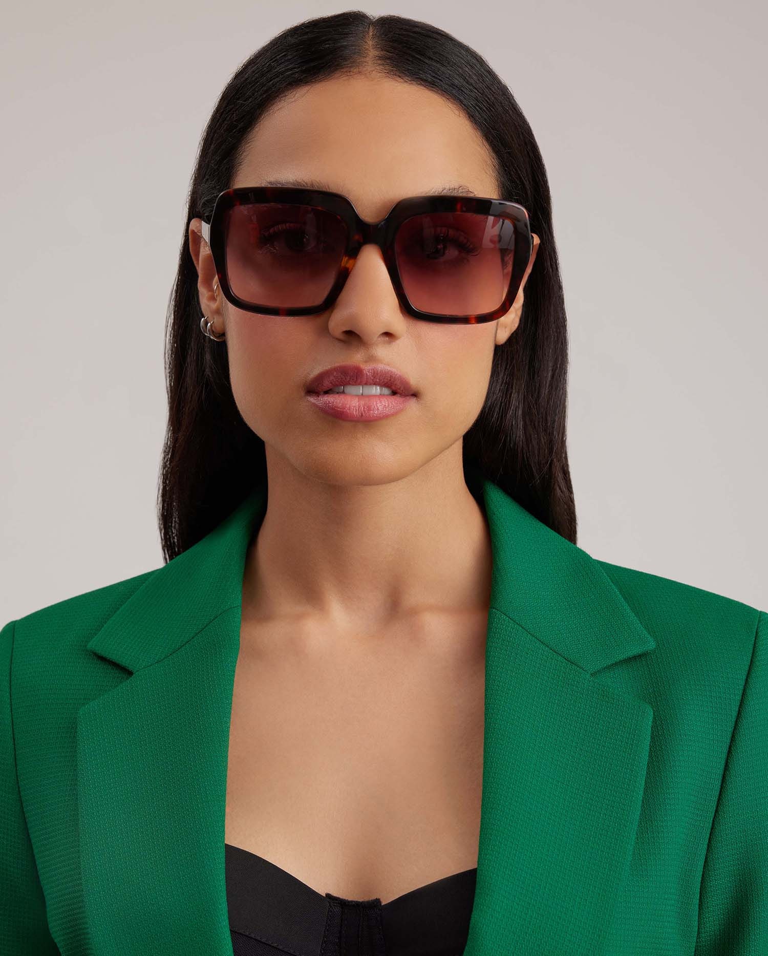 Discover the MELIORA Brown Tortoise Large Frame Shape Sunglasses from ANNE FONTAINE