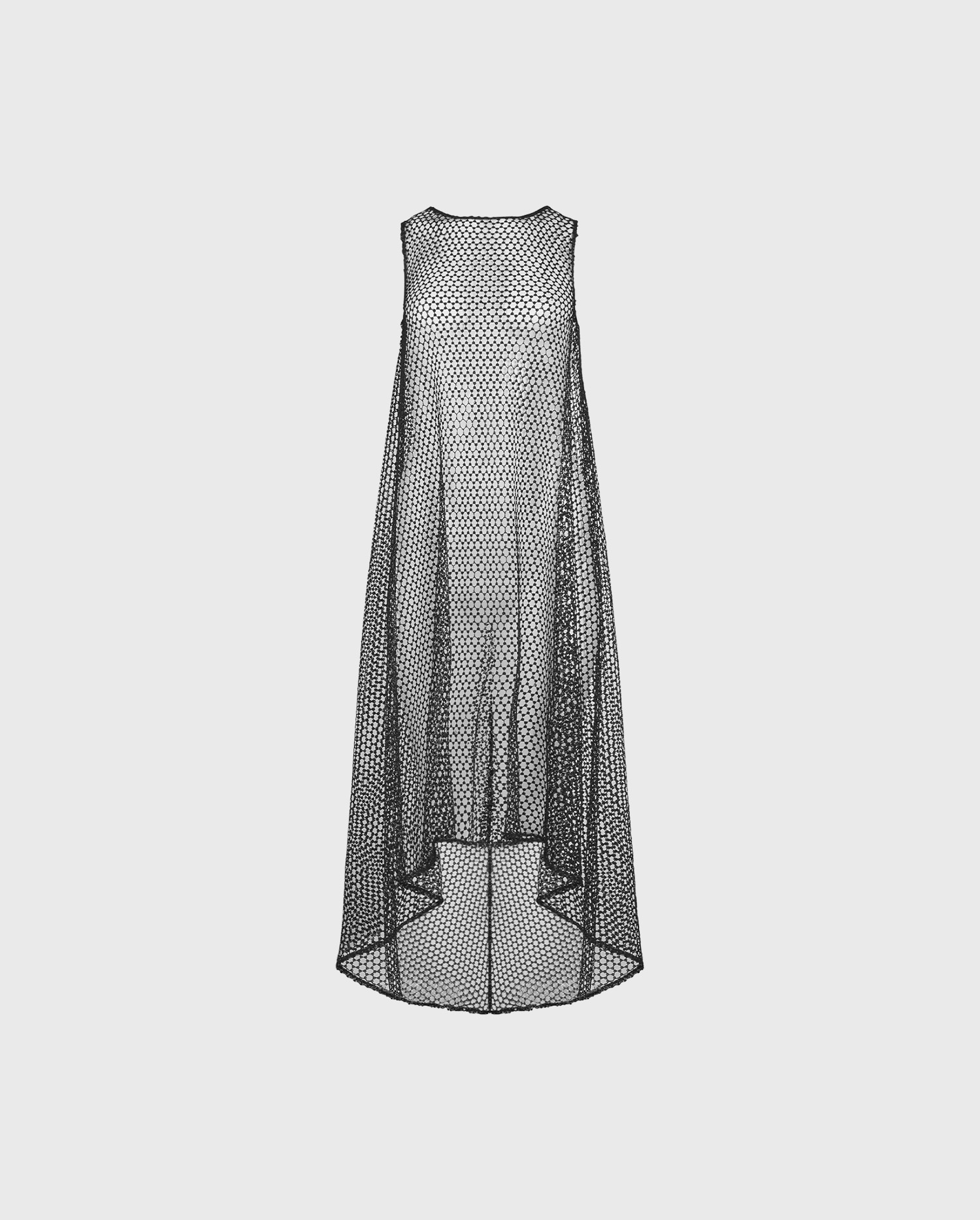 Discover the MAR Black Open Net Maxi Dress With Sequins from ANNE FONTAINE