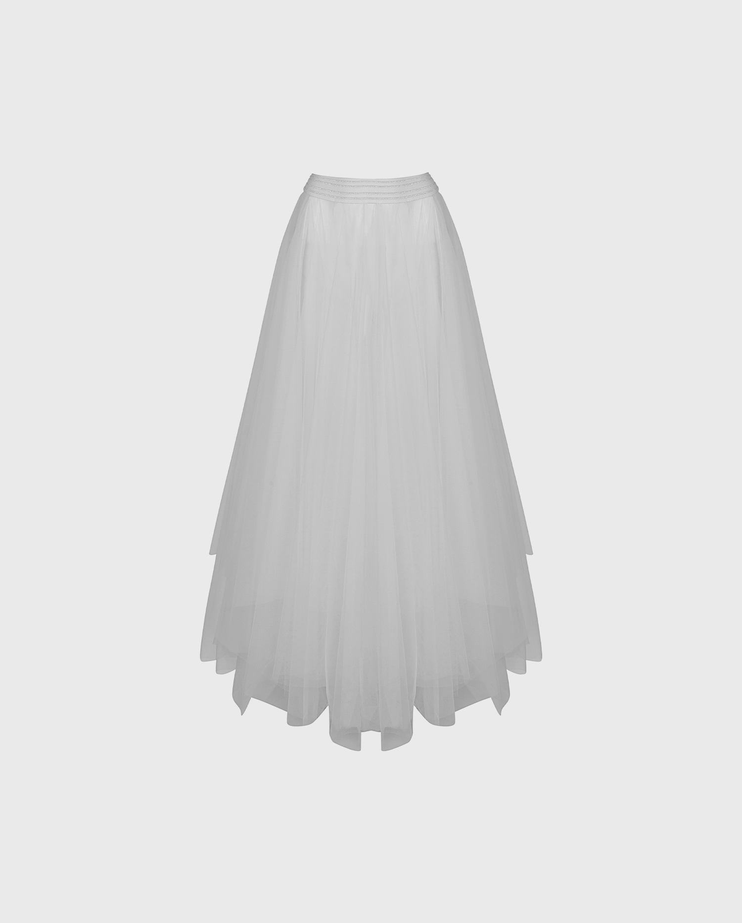 Discover the PANACHE White Sheer Net Skirt With Elastic Waistband from ANNE FONTAINE