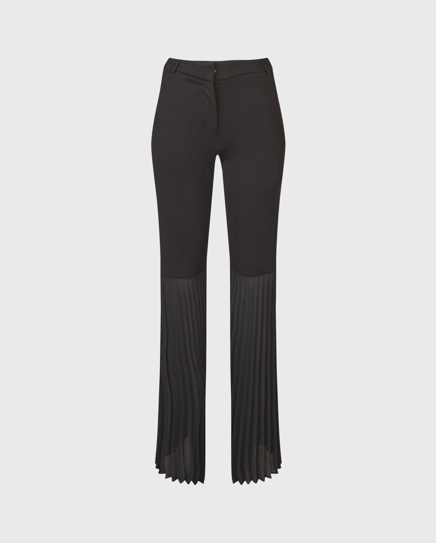 Discover the SIENNA Black High Rise Pant With Pleated Flare Bell Bottoms from designer ANNE FONTAINE