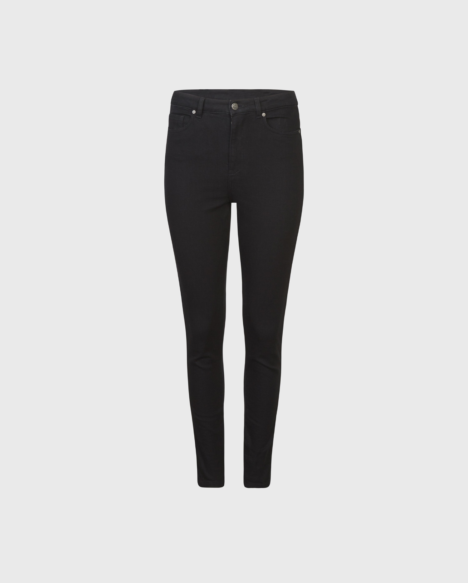 Discover the FABLE Black Classic 5-Pocket Skinny Denim Jean