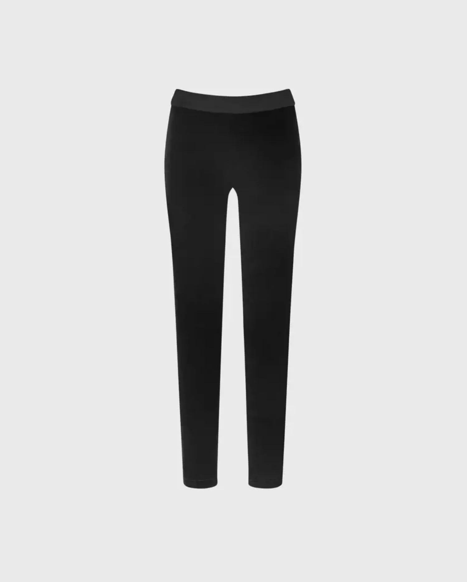 Discover the ANDY Black Bi-Material Designer Leggings in Velvet and Milano Fabric by designer ANNE FONTAINE