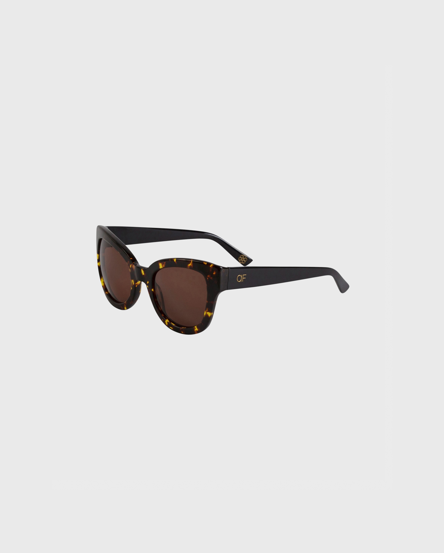 Shop the AMIRA oversized tortoise Shell Effect Statement Sunglasses