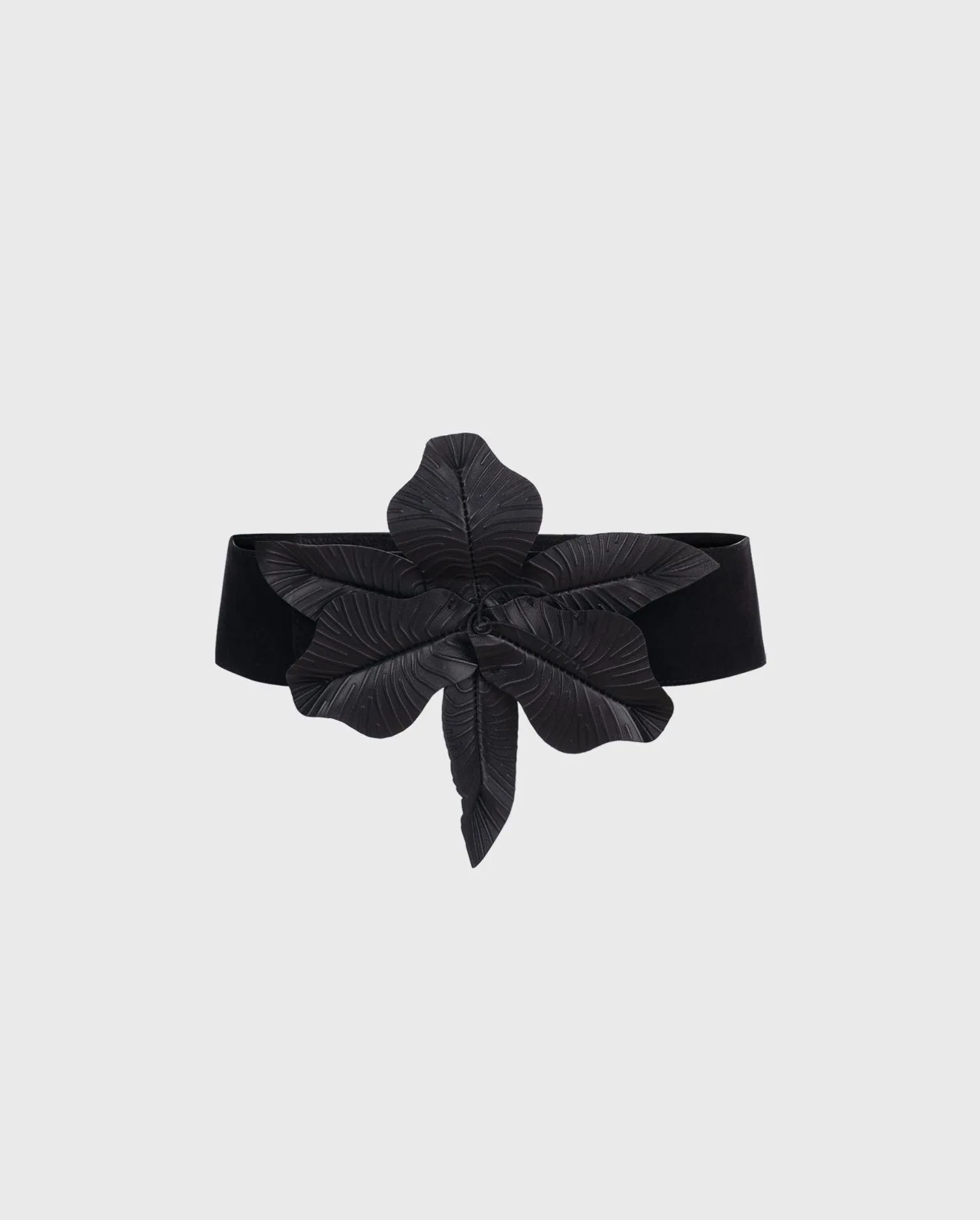 Discover the CARRIE Wide Leather Belt With an Oversized Flower by designer ANNE FONTAINE