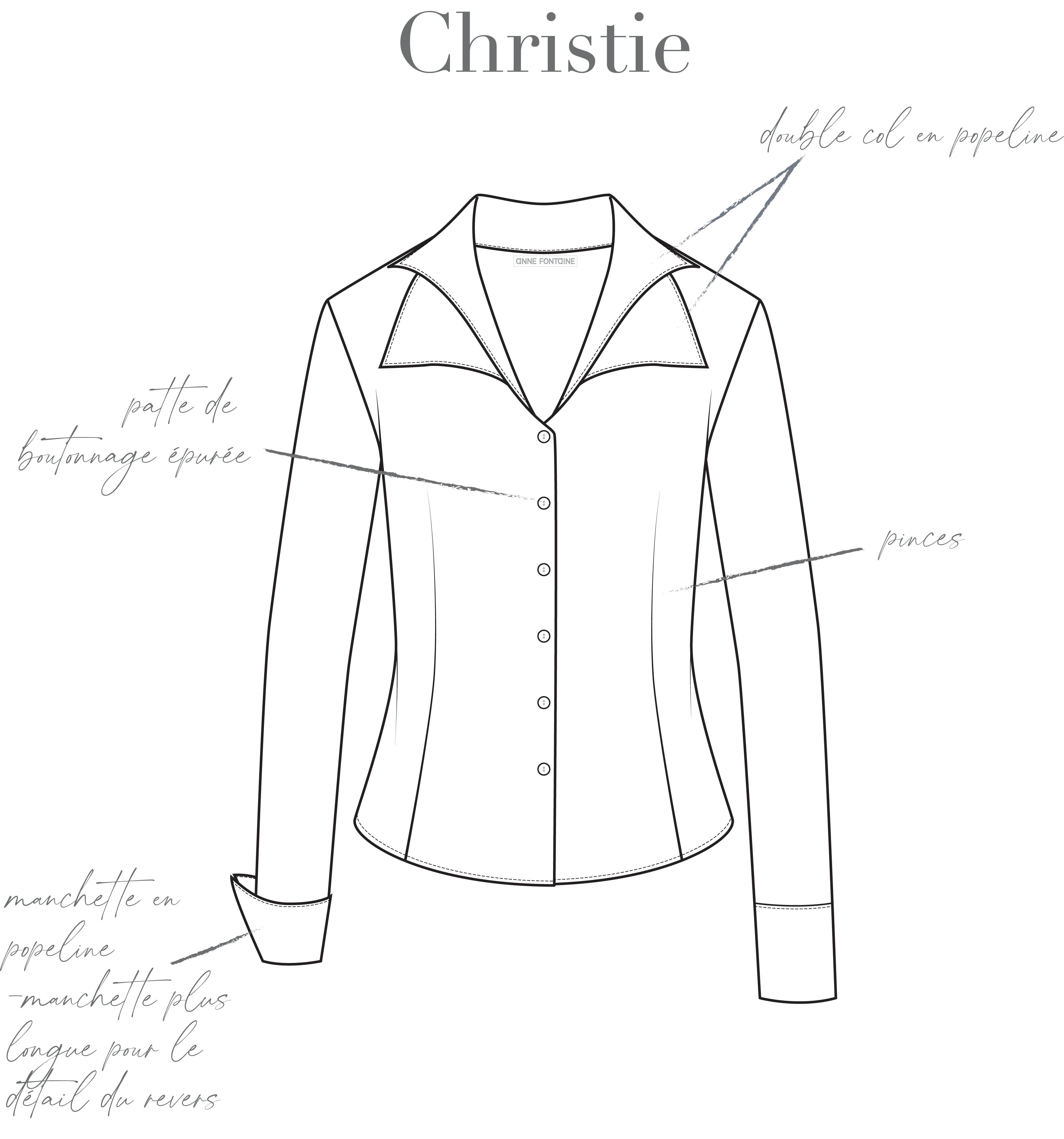 Discover The CHRISTIE White Long sleeved double collared t-blouse from ANNE FONTAINE