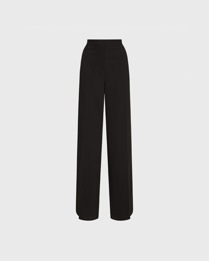 The black wide leg ARGAN crepe pants are the perfect addition to your wardrobe.