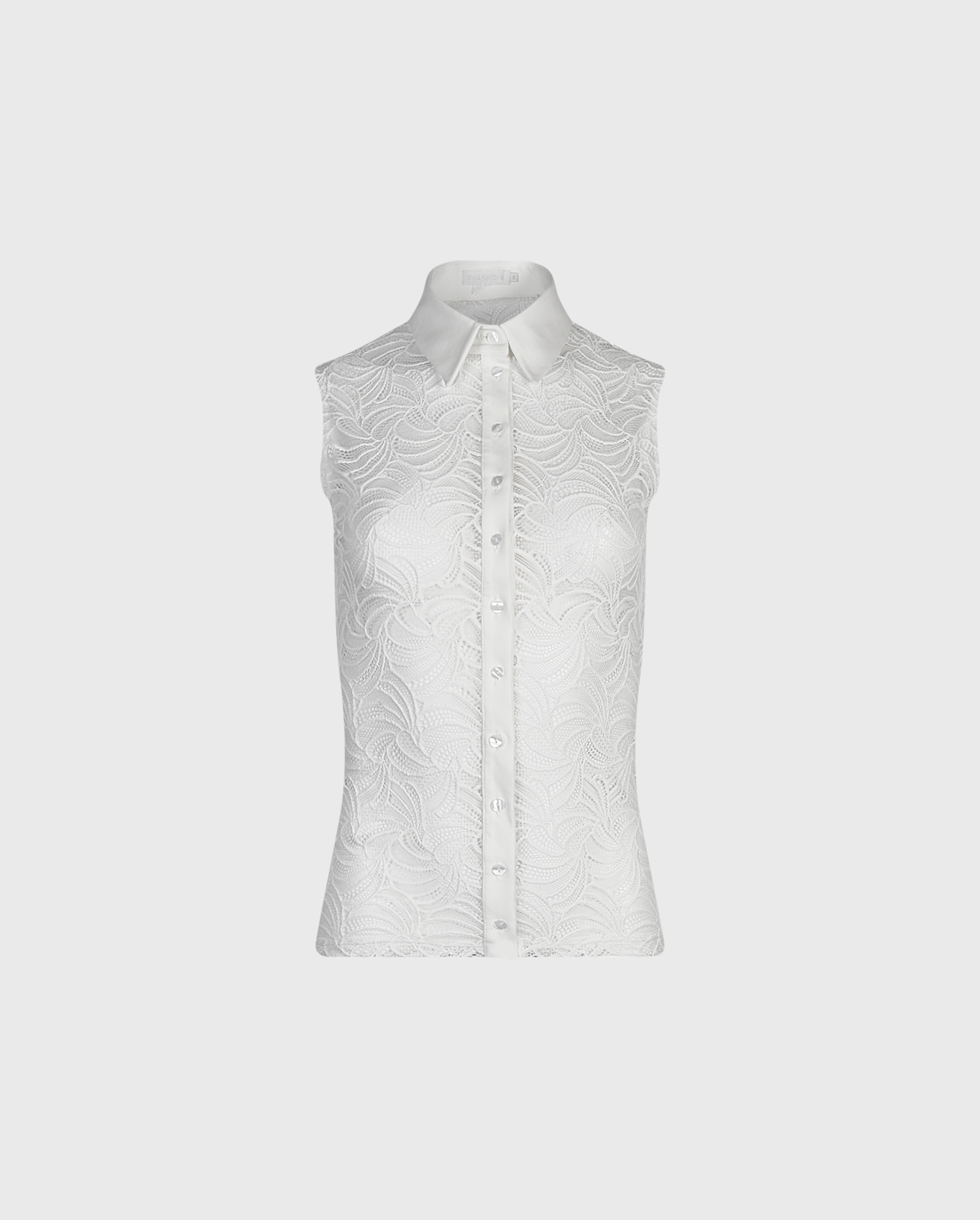 Discover the Eva White Sleeveless Button Down Shirt from designer ANNE FONTAINE