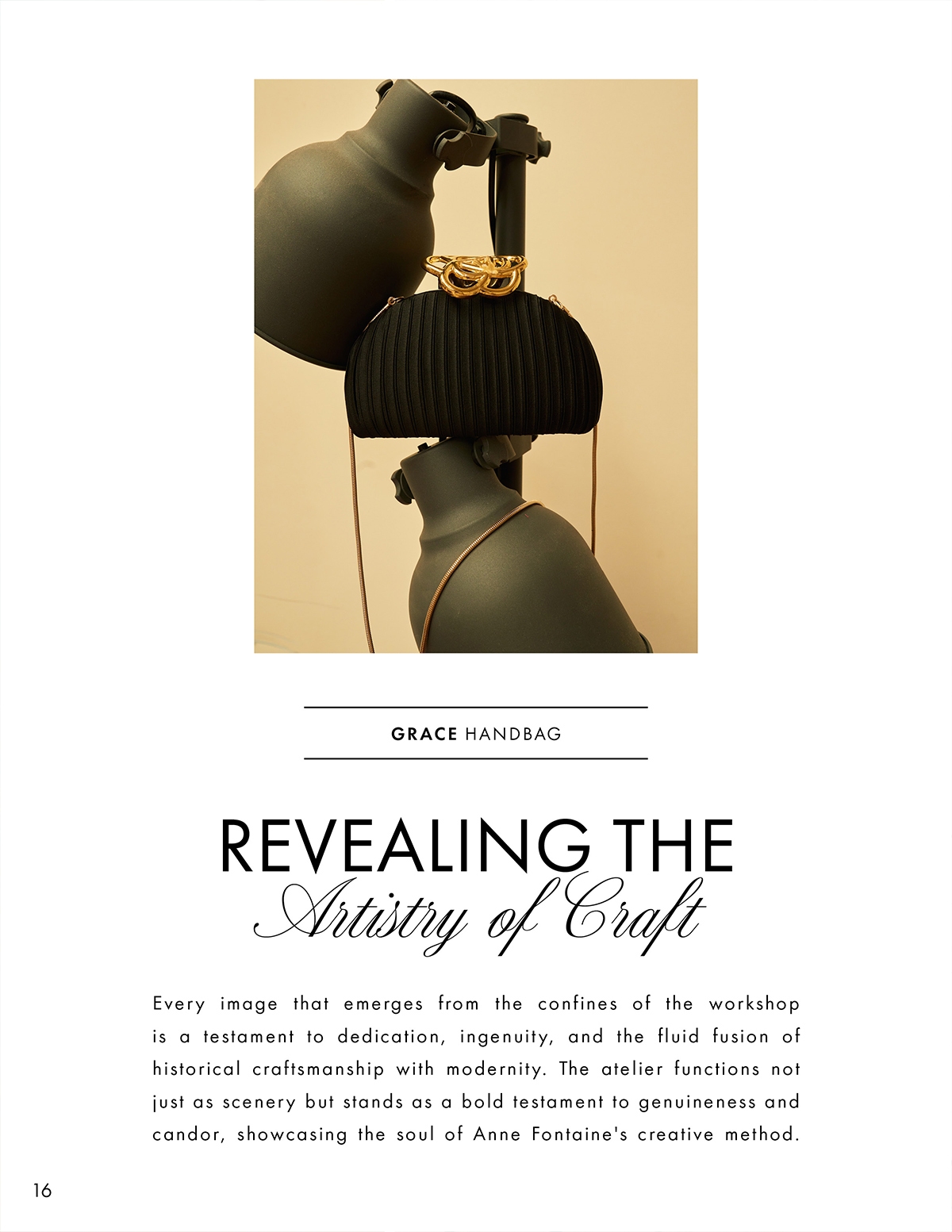 DISCOVER THE GRACE HANDBAG FROM DESIGNER ANNE FONTAINE