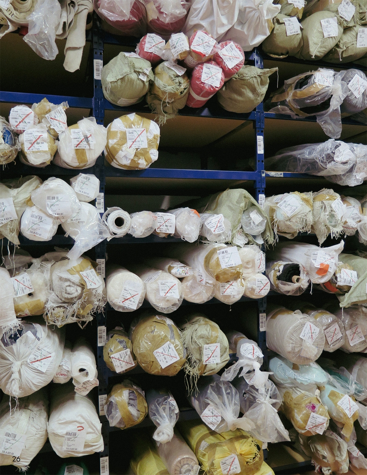 CLOSEUP OF WAREHOUSE ITEMS