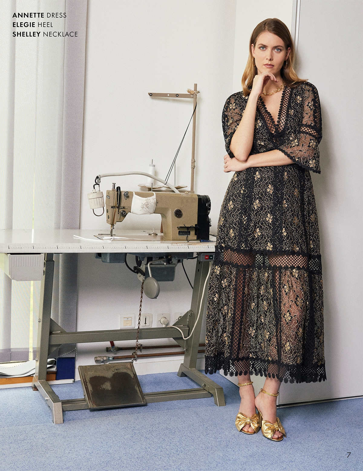 DISCOVER THE ANNETTE DRESS, ELEGIE HEEL, AND SHELLEY NECKLACE FROM DESIGNER ANNE FONTAINE
