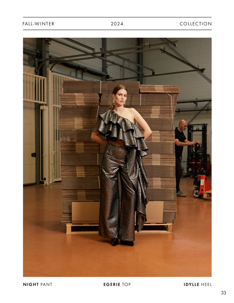 DISCOVER THE NIGHT PANT, EGERIE TOP AND IDYLLE HEEL FROM DESIGNER ANNE FONTAINE