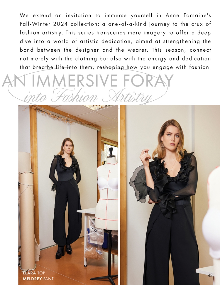 DISCOVER THE ELARA TOP AND MELDREY PANT FROM DESIGNER ANNE FONTAINE