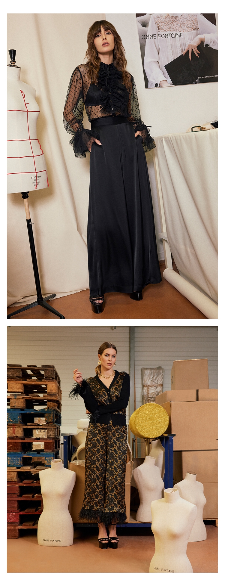 MODELS FEATURED IN ANNE FONTAINE DESIGNS IN WAREHOUSE