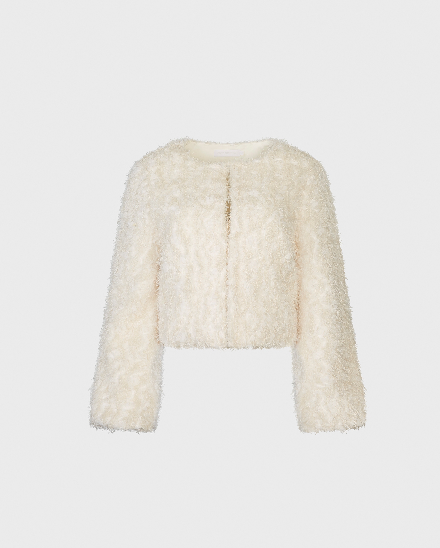 Shop the White Flore Cropped Boxy Jacket With Balloon Sleeves from designer Anne Fontaine