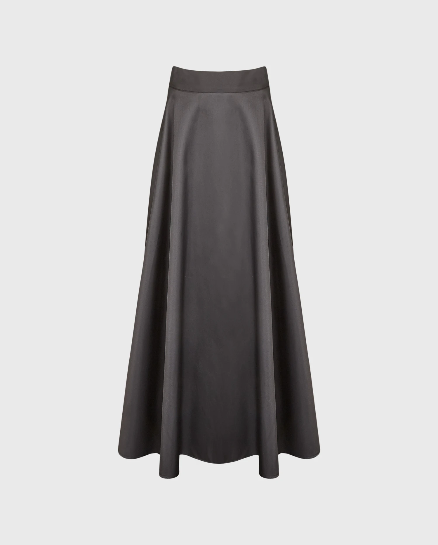 Discover the Joyce Black Satin Maxi Skirt With High Open Slit from designer ANNE FONTAINE