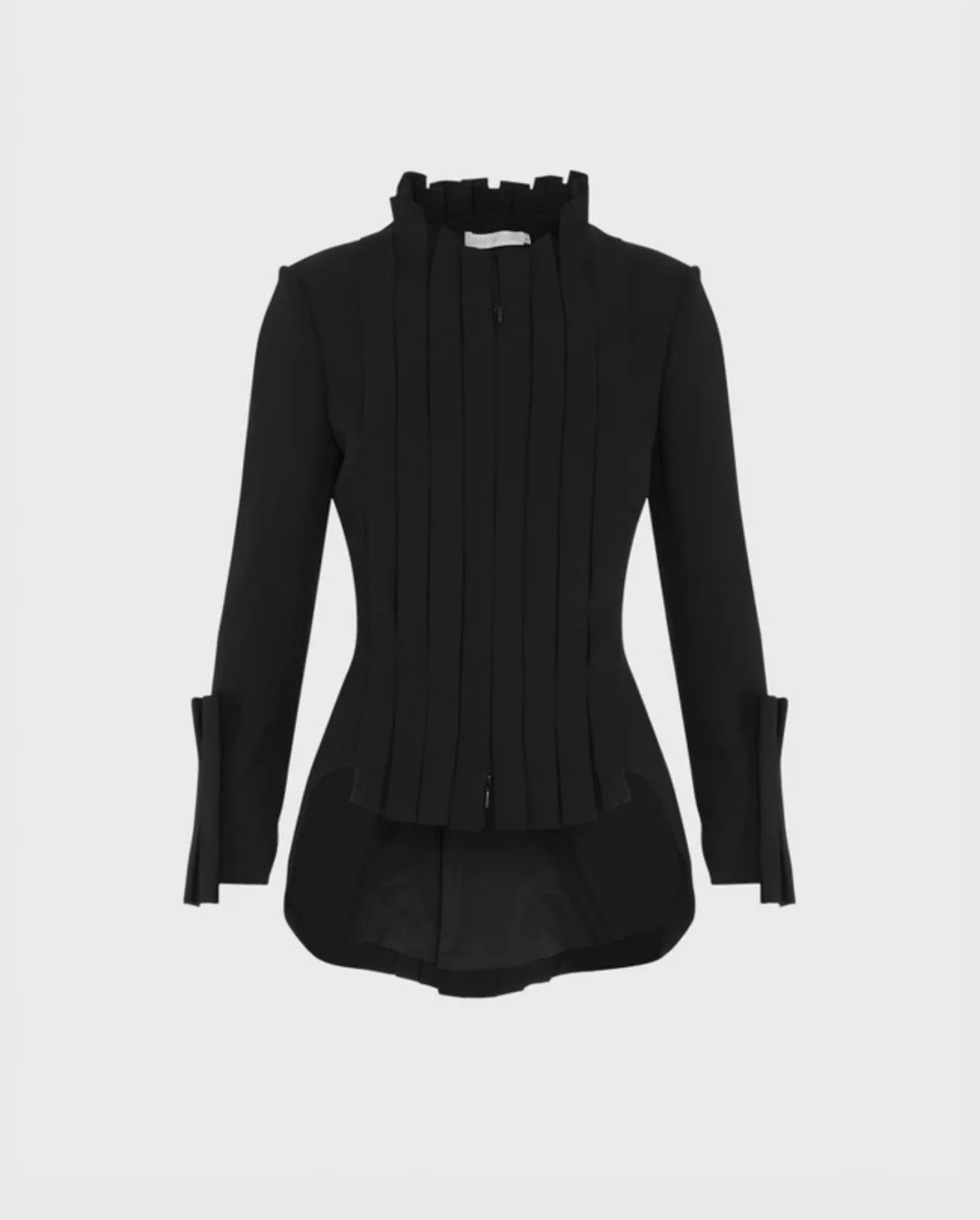 Discover the Secret Black Stylish Cotton Jacket With Tailored Cut and Silver Buttons by designer ANNE FONTAINE