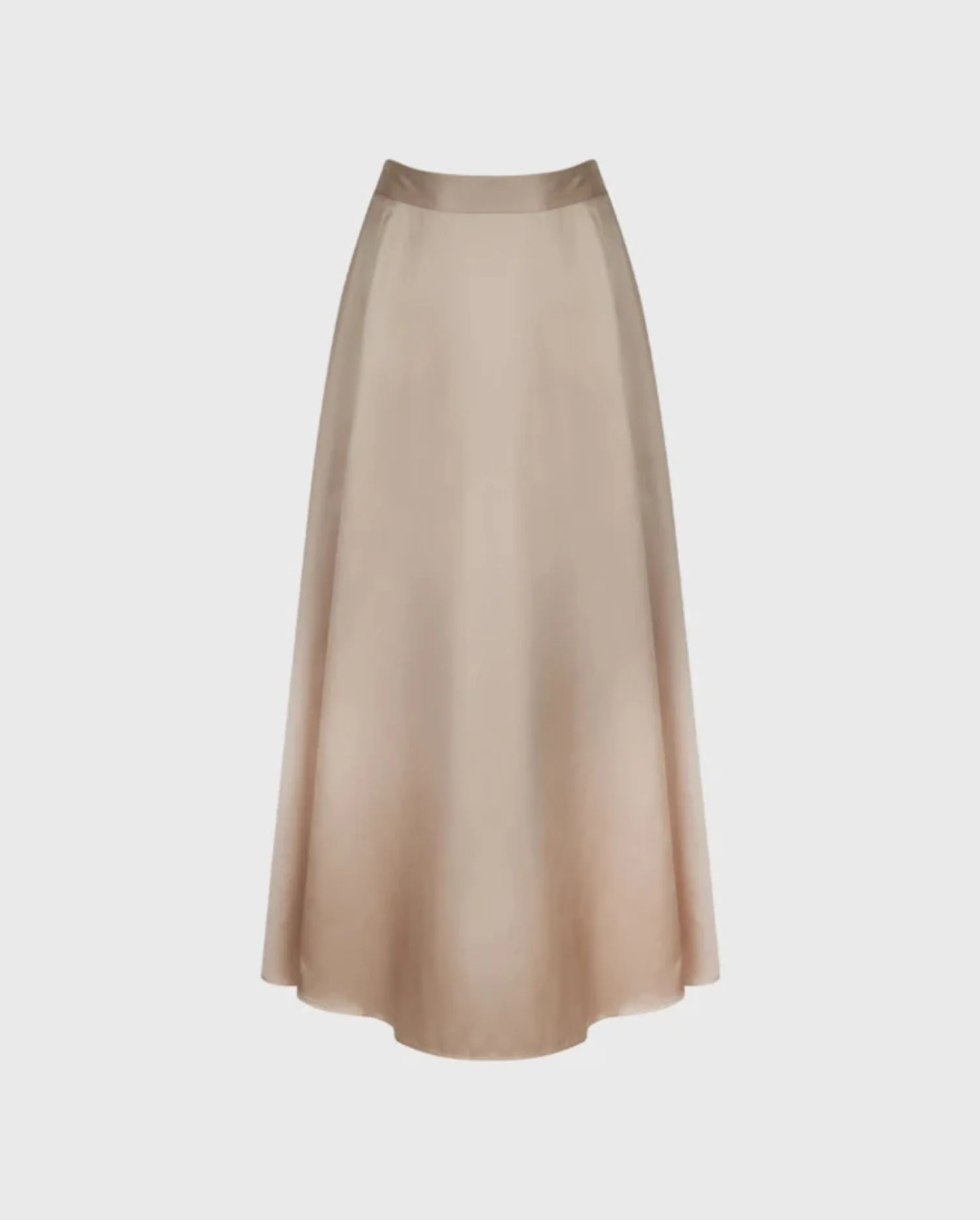 Discover the Joyce Tapioca Satin Cocktail Skirt With Zippered High Slit by designer ANNE FONTAINE