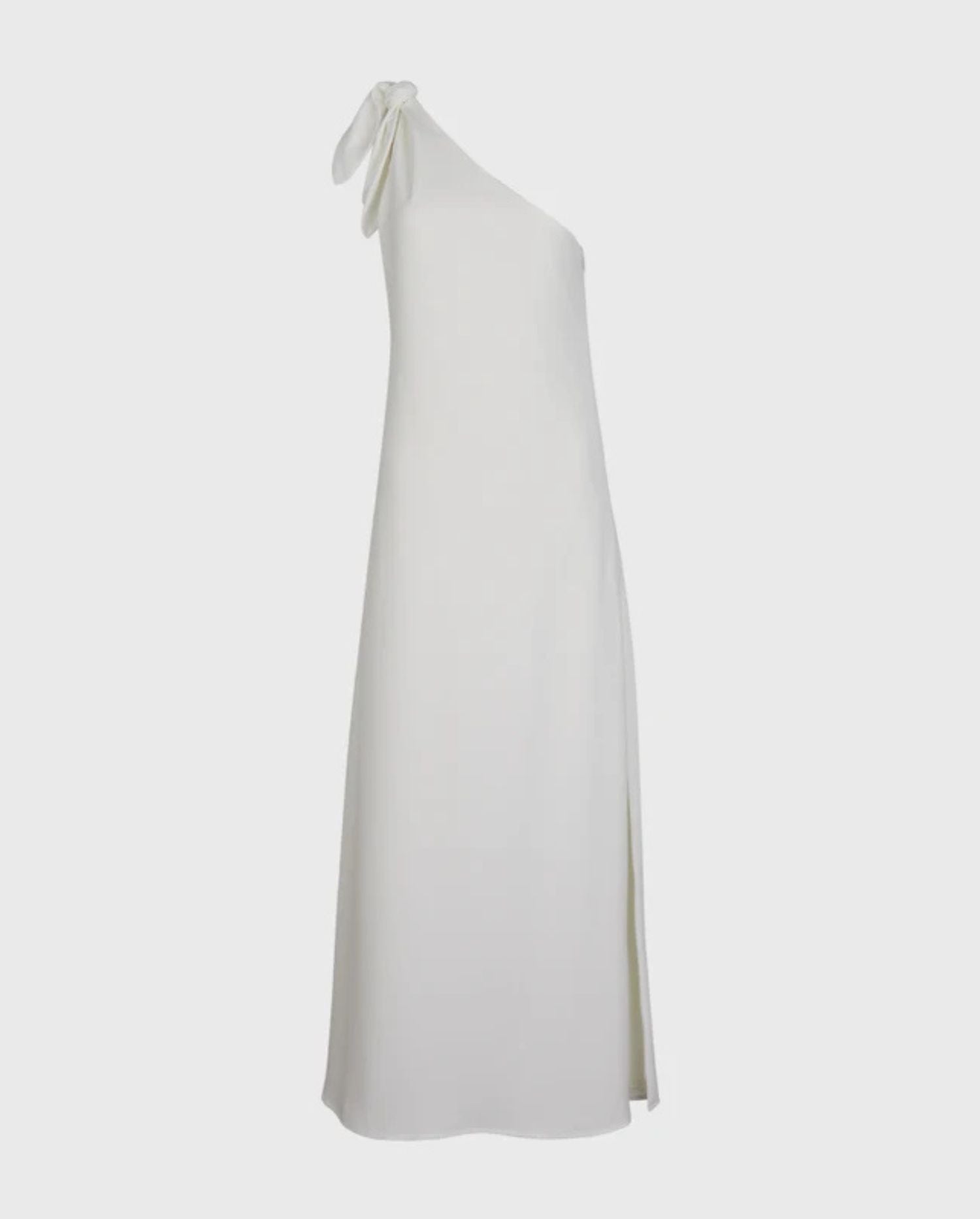 Discover the LUANA White Maxi Dress With One-Shoulder Side Tie by designer ANNE FONTAINE